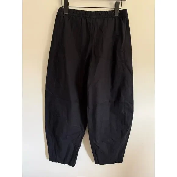$80 Abercrombie & Fitch Linen Blend Pull on Barrel Pant XS Black - Picture 8 of 10